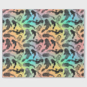 Papier Cadeau Arc-en-ciel lumineux Koi poisson mignonne animaux (Plat)