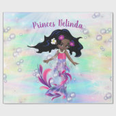 Papier Cadeau Arc-en-ciel magique, Sirènes pour bébés (Plat)