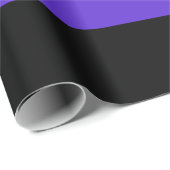Papier Cadeau Arc-en-ciel noir rayé (Coin rond)