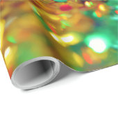 Papier Cadeau arc-en-ciel parties scintillant (Coin rond)