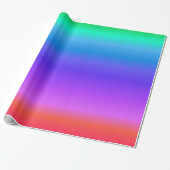 Papier Cadeau Arc-en-ciel Pastel lumineux (Déroulé)