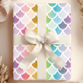 Papier Cadeau Arc-en-ciel Sirène Motif marin mignon