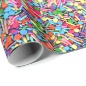 Papier Cadeau Arc-en-ciel Sprinkies Arc-en-ciel (Coin rond)