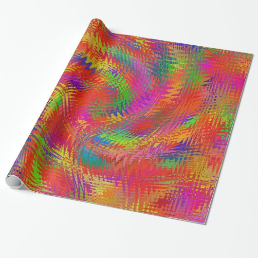 Papier Cadeau Arc-en-ciel tissé (Déroulé)