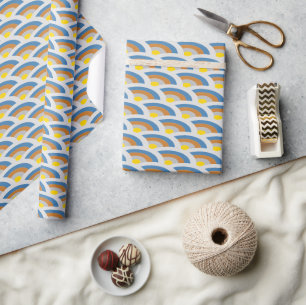 Papier Cadeau arc-en-ciel Waves minéral