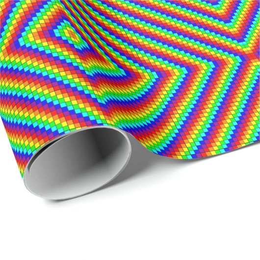 Papier cadeau Arc-en-ciel X (Coin rond)