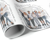 Papier Cadeau Arc moderne affaires photo Noël (Coin rond)