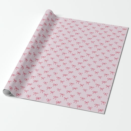 Papier Cadeau arc rose motif Saint-Valentin (Déroulé)