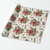 Papier Cadeau Arc rouge sur les greens de vacances (Déroulé)