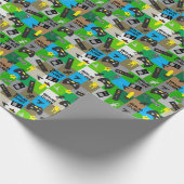 Papier Cadeau Arcade de Gamer de fête d'anniversaire de camion (Coin)