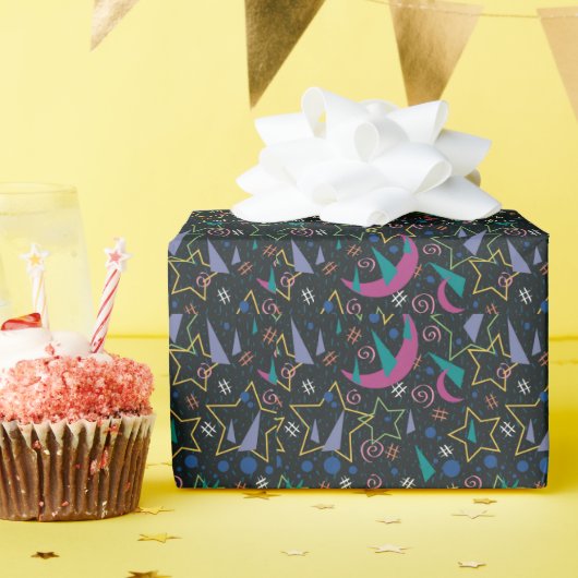 Papier Cadeau Arcade Galactique des 90 (Fête d'anniversaire)