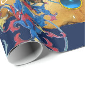 PAPIER CADEAU ARCHANGEL RAPHAEL ET PARCHEMENT DE NOËL AUX POISSO (Coin rond)