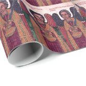 Papier Cadeau Archanges éthiopiens Michael et Noël de Gabriel (Coin rond)