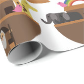 Papier Cadeau Arche de Noé (Coin rond)