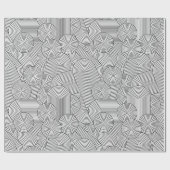 Papier Cadeau Arche géométrique moderne du milieu du siècle Noir (Plat)