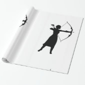 Papier Cadeau Archer Femme Silhouette Thunder_Cove (Déroulé)