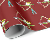 Papier Cadeau Archery Stickman (Coin rond)