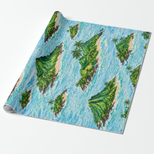 Papier Cadeau Archipel tropical insulaire