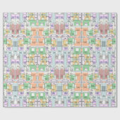 Papier Cadeau Architectural Multistory Building Floor Layout  (Plat)