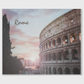 Papier Cadeau Architecture antique Rome coucher de soleil ville (Plat)