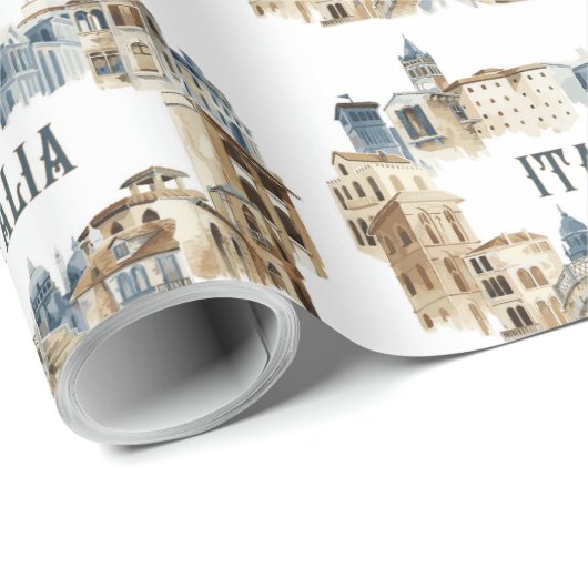 Papier Cadeau Architecture en Italie (Coin rond)
