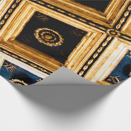 Papier Cadeau Architecture noire et or (Coin)