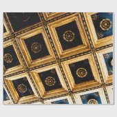 Papier Cadeau Architecture noire et or (Plat)