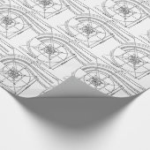 Papier Cadeau architecture vintage (Coin)