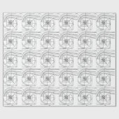 Papier Cadeau architecture vintage (Plat)