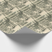 Papier Cadeau Architecture Vintage, Cour intérieure romaine avec (Coin)