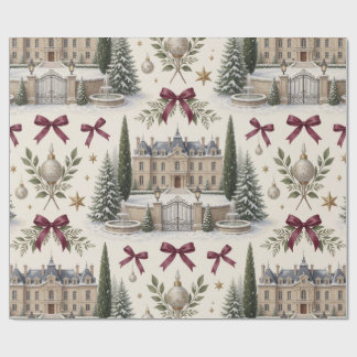 Papier Cadeau Arcs de Noël du Manoir Elégant d'Hiver