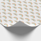 Papier Cadeau Arcs-en-ciel dessinés à la main : motif pastel san (Coin)