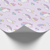 Papier Cadeau Arcs-en-ciel et licornes (Coin)