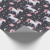 Papier Cadeau Arcs-en-ciel et licornes papier d'enveloppement (Coin)