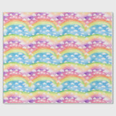 Papier Cadeau Arcs-en-ciel et Nuages (Plat)
