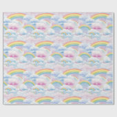 Papier Cadeau Arcs-en-ciel et Nuages (Plat)
