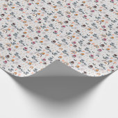 Papier Cadeau Arcs-en-ciel floraux : Texture sans fil tirée à la (Coin)