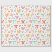 Papier Cadeau Arcs et cœurs multicolores (Plat)
