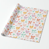 Papier Cadeau Arcs et cœurs multicolores (Déroulé)