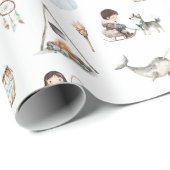 Papier Cadeau Arctic Adventure Northern Lights (Coin rond)