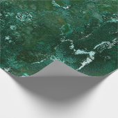 Papier Cadeau Argent brillant et marbre vert d'émeraude de (Coin)