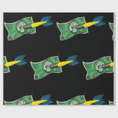 Papier Cadeau Argent des fléchettes (Plat)