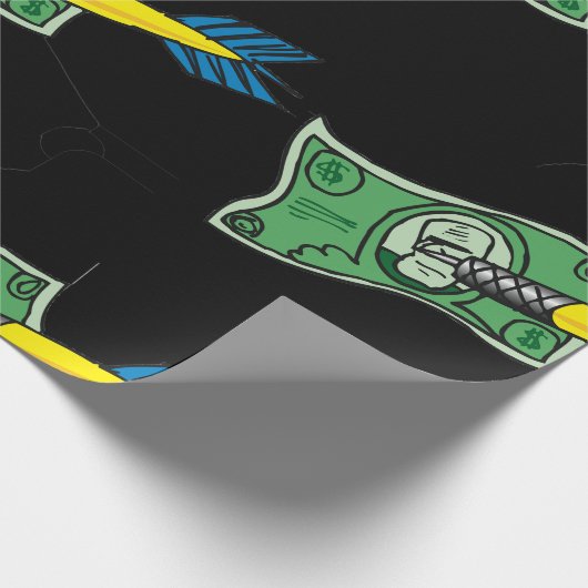 Papier Cadeau Argent des fléchettes (Coin)