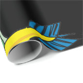 Papier Cadeau Argent des fléchettes (Coin rond)