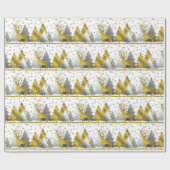 Papier Cadeau Argent et médaillon d'or (Plat)