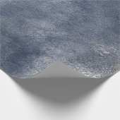 Papier Cadeau Argent gris Gris Grungy Blue Wrap (Coin)