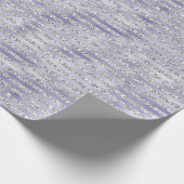 Papier Cadeau Argent violet rayures de Parties scintillant (Coin)