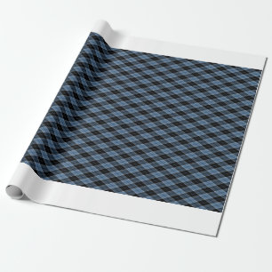 Papier Cadeau Argyle bleu noir blanc rayures motif diamant