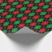 Papier Cadeau argyle de Noël (Coin)