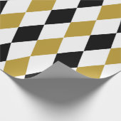 Papier Cadeau Argyle noir et or (Coin)